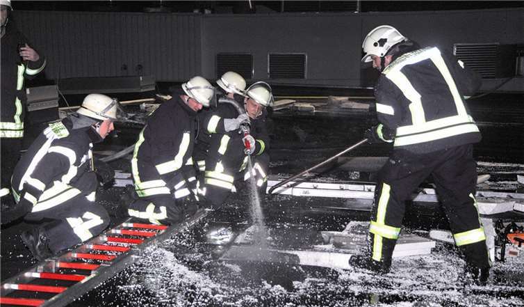 Feuer im Gewerbegebiet