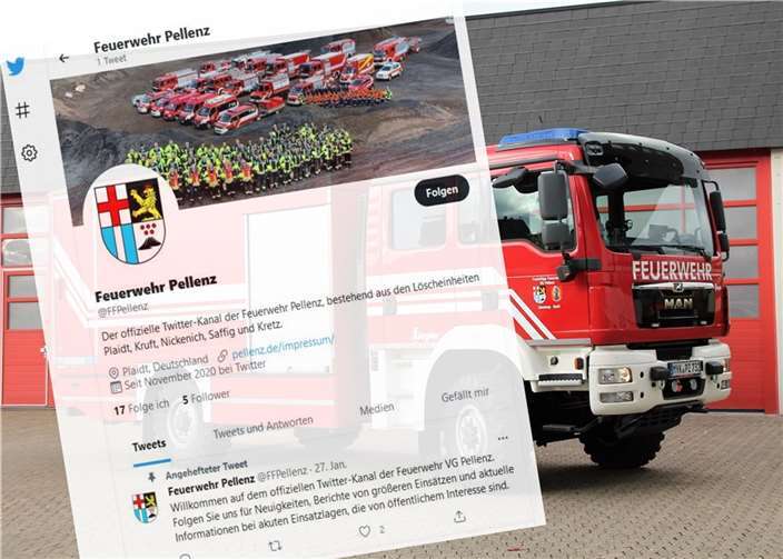Die Feuerwehren der Verbandsgemeinde Pellenz starten ihren offiziellen Twitter-Kanal auf www.twitter.com/ffpellenz. Foto: Verbandsgemeindeverwaltung Pellenz