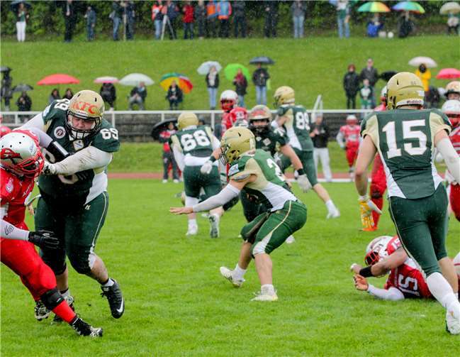Die Fighting Farmers Montabaur holten sich im zweiten Saisonspiel den zweiten Sieg. Foto: fischkoppMedien