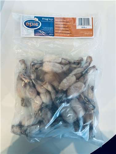Die Firma Thanh Long Euromex Seafood ruft die eingefrorenen „Froschschenkel EPIC 6/8 pc/lb, 800 Gramm“ auch in Rheinland-Pfalz aus dem Handel zurück.  Foto: euromex seafood