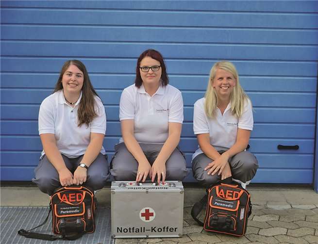 Die First-Responder-Gruppe in Spay. Thomas Bergmann, DRK Rhens