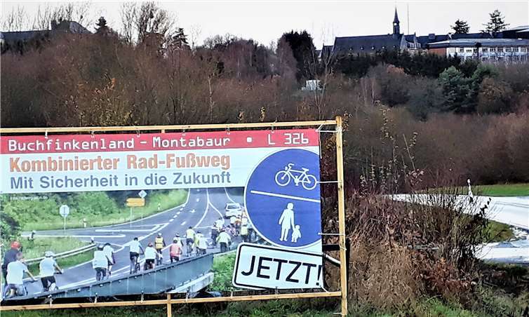 Die Forderung nach einem Rad- und Fußweg an der L 326 von Montabaur nach Holler und darüber hinaus ist seit vielen Jahren in der Region unüberseh- und unüberhörbar. Foto: privat