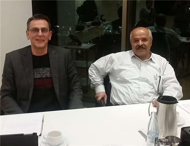 Die Fraktionsgemeinschaft FWM3/Die Linke bei der Sondersitzung mit Aziz Aldemir (rechts) und Hans-Georg Schönberg.Foto: privat