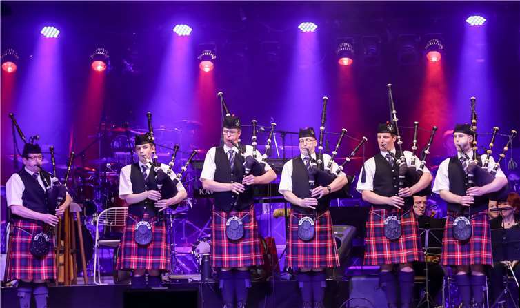 Die Frankfurter Clan Piper’s werden bei der Irischen Weihnacht III ihre Musik zu gehör bringen.Foto: Norbert Ittermann