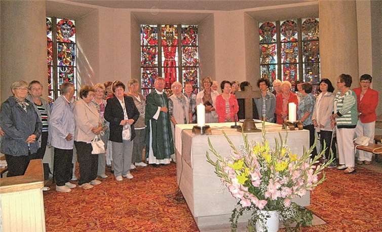 Die Frauen der kfd besuchten während ihres Aufenthalts in Luxemburg eine heilige Messe. Privat