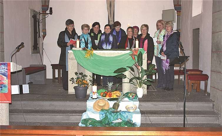Die Frauen feierten den Weltgebetstag mit einem ökumenischen Gottesdienst. privat