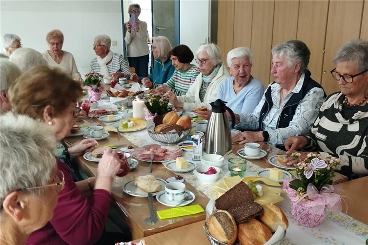 Die Frauen genossen das gemeinsame Frühstück