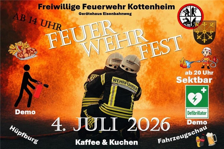 Die Freiwillige Feuerwehr Kottenheim lädt ein