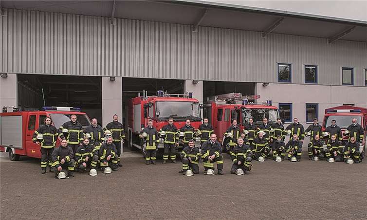 Die Freiwillige Feuerwehr Vettelschoß in Aufstellung. FFW Vettelschoß