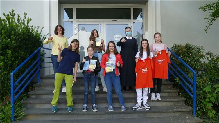 Die Freude bei den erfogreichen Mathematikerinnen war groß.  Foto: SMS