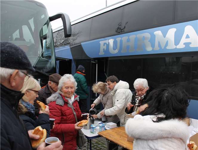 Die Frühstückspause an der Raststätte bot eine erste Stärkung. Foto: privat