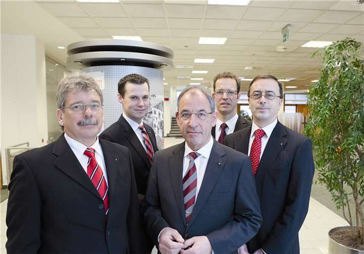 Die Führungskräfte innerhalb der neuen Direktion Vorgebirge/Voreifel der Kreissparkasse Köln (von links): Peter Frings, Regionaldirektor Meckenheim, Stephan Moos, Regionaldirektor Rheinbach, Ludwig Radermacher, Direktor Vorgebirge/Voreifel, Kai Hansen, Firmenkundendirektor Vorgebirge/Voreifel und Bernd Weber, Regionaldirektor Bornheim. Privat