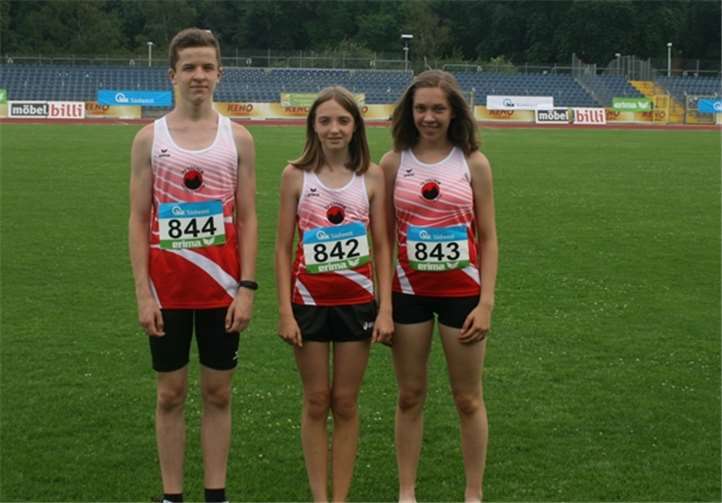 Die FünfkämpferInnen v.li.n.re.: Luca Savioli, Josi Balles und Sarah Gräf. privat