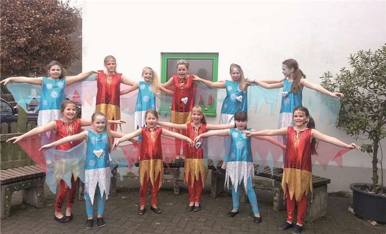 Die Funny Dancers präsentierten sich in diesem Jahr als Feuer und Eis.privat