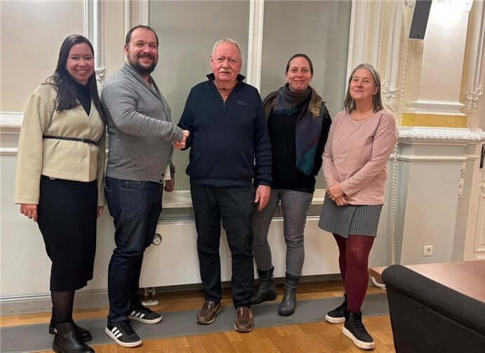 Die GRÜNE Stadtratsfraktion v. l. n r. : Sarah Rößel, Christoph Scheuer, Hubert Rößel, Kristina Schmidt, Birgit Stupp.  Foto: BÜNDNIS 90/DIE GRÜNEN