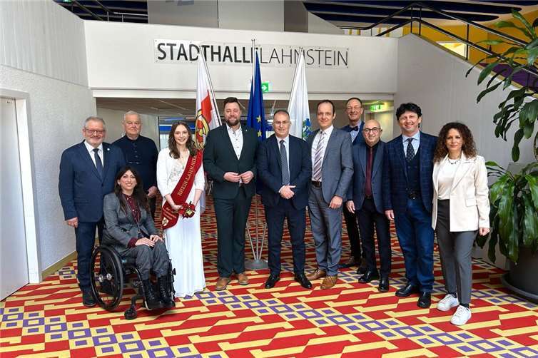 Die Gäste aus Montesilvano wurden in der Stadthalle Lahnstein herzlich empfangen.Fotos: Mira Bind / Stadtverwaltung Lahnstein