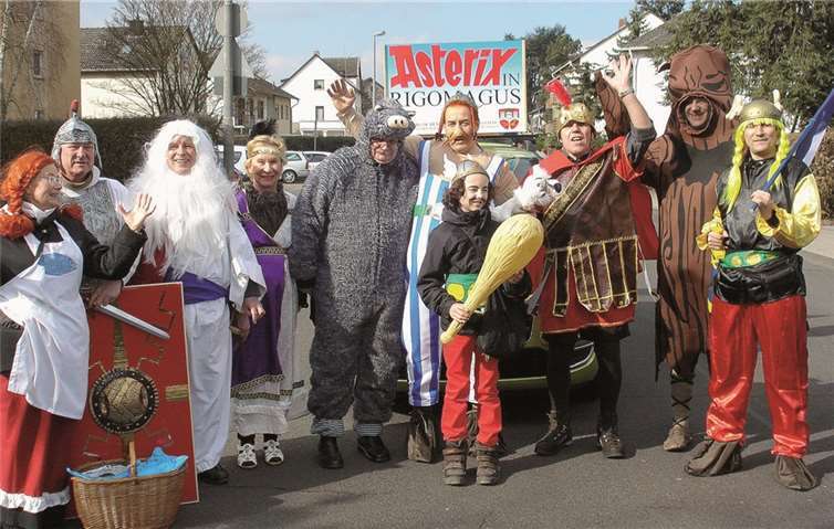 Die Gallier aus Maisons-Laffitte beim Remagener Karnevalszug.