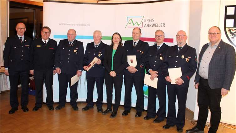 Die Geehrten der VG Adenau.  Fotos: DU