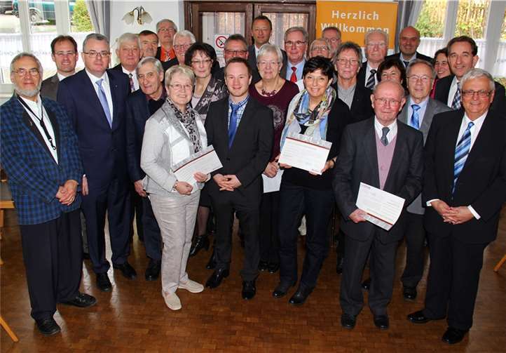 Die Geehrten für 25-, 40- und 50- jährige Mitgliedschaft.privat