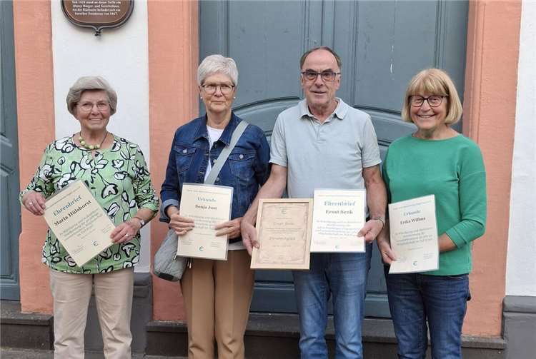 Die Geehrten (v.l.n.r.:) Maria Hülshorst, Sonja Jost, Ernst Senk, Erika Willms. Foto: privat