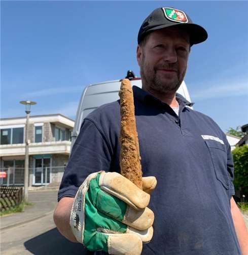 Die Gefahr ist gebannt, die Granate wurde durch den Kampfmittelräumdienst entfernt. Foto: Alfred Eich