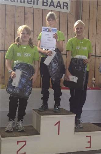 Die Gesamtsieger: Nele 1., Jana 2. und Lea 3.Privat