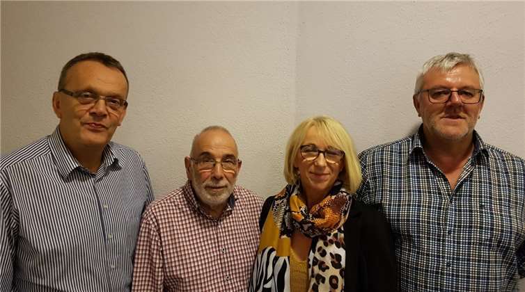 Die Gewählten (von links): Michael Dahm (Vorsitzender), Gerd Schricker (Kassierer), Marie-Therese Rausch (Abteilungsleiterin Breitensport) und Karl-Horst Schäfer (Abteilungsleiter Handball).Foto: privat