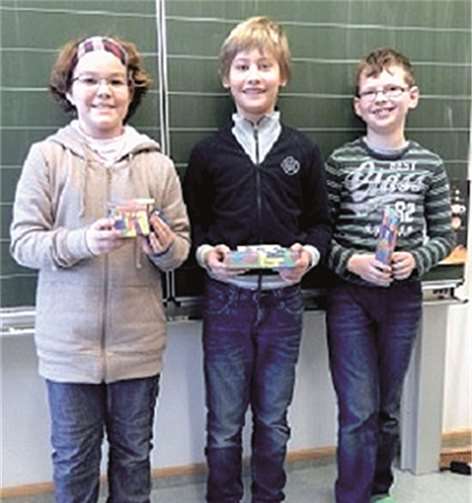 Die Gewinner der Klasse 4a freuten sich über ihre Preise. privat