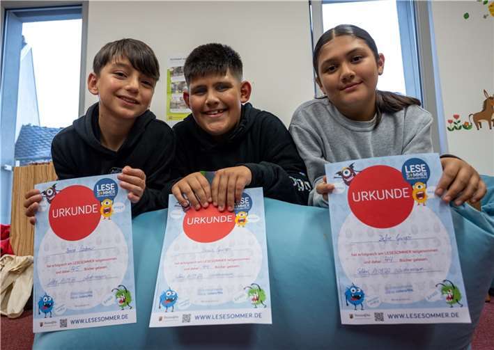 Die Gewinner des Lesesommers.  Foto: Stadt Selters