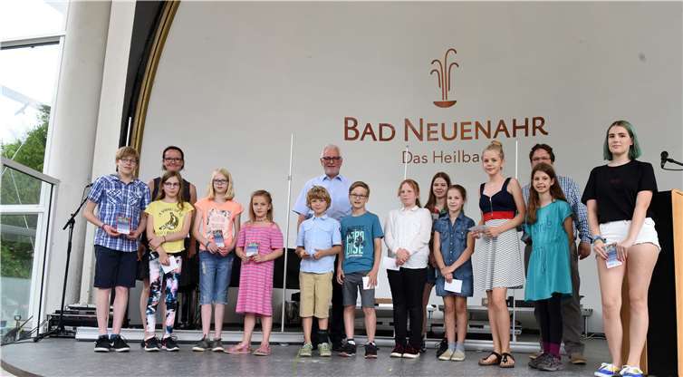 Die Gewinner vom Maskottchen-Wettbewerb. -FIX-