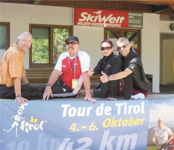 Die Gipfelstürmer von Mirkos Running-Team (v.l.): M. Gutfrucht, G. Wüst, N. Waltenberger und H. Beyer.privat