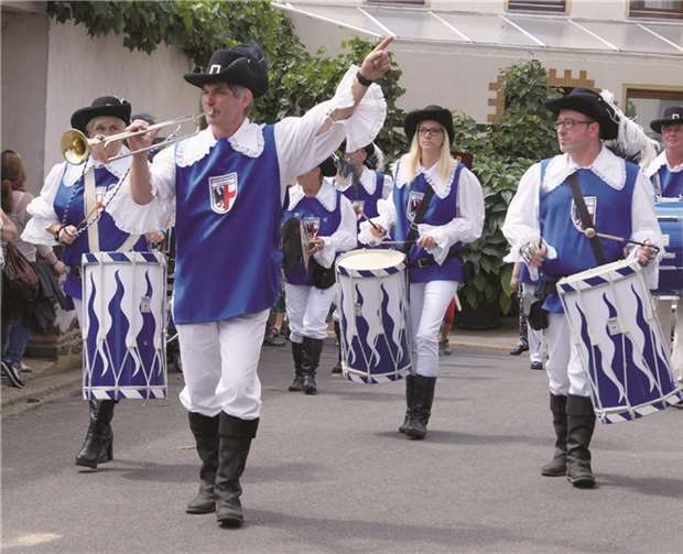 Die Goldbäumchen-Fanfaren spielten während des Umzugs gleich mehrmals.