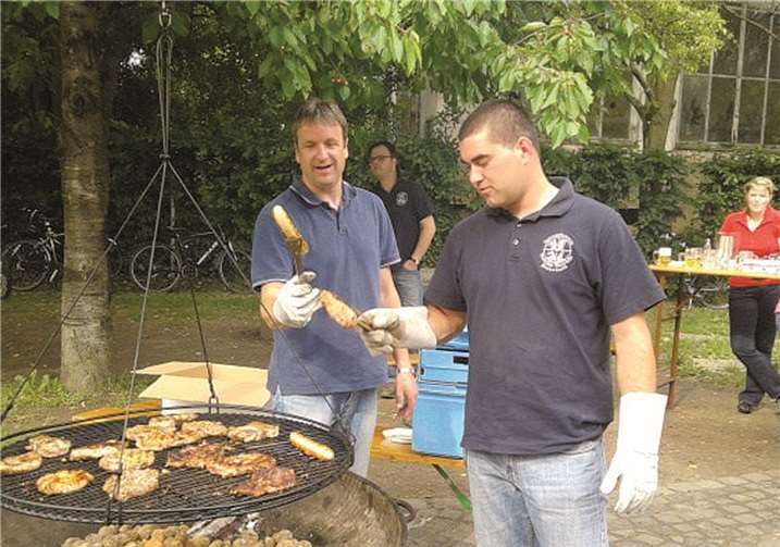 Die Grillmeister in Aktion