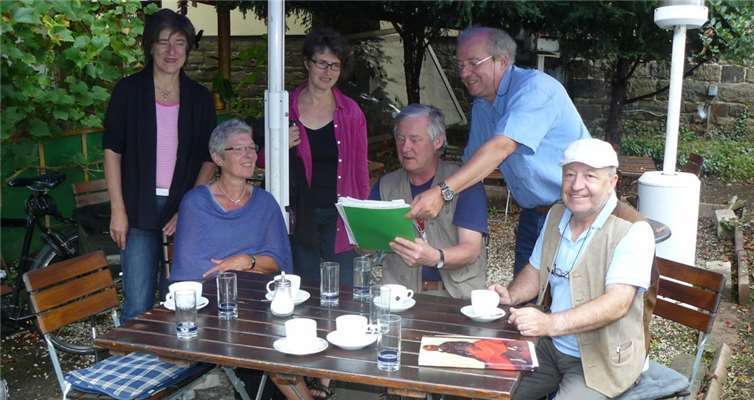 Die Grünen-Fraktionsmitglieder bei ihrem ersten Treffen nach den Ferien.