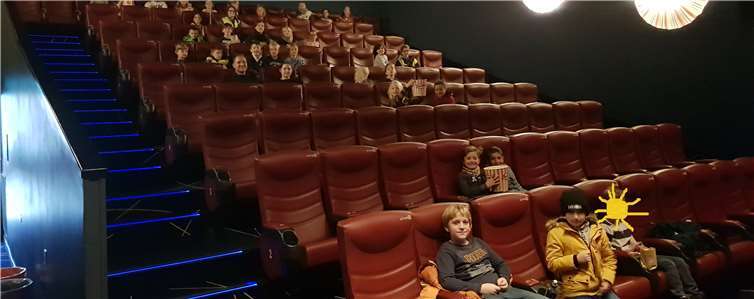 Die Grundschüler hatten den ganzen Kinosaal für sich. Foto: privat