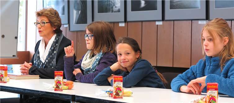 Die Grundschulkinder nahmen auch an einer Art Ratssitzung teil und diskutierten über ihnen wichtige Themen.