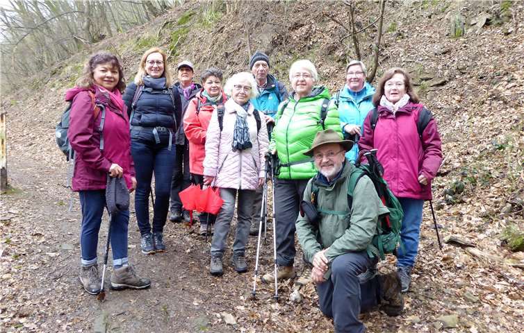 Die Gruppe am Rheinsteig kurz vor Bad Hönningen.Foto: Günter Hussong