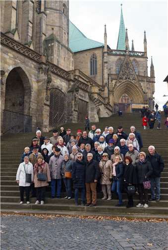 Die Gruppe auf der Domtreppe von Erfurt.privat