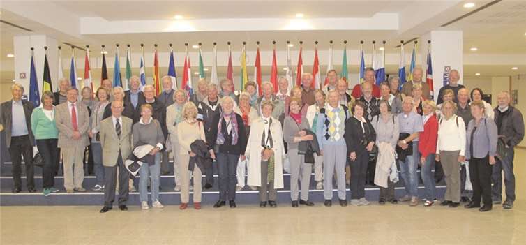 Die Gruppe bei ihrem Besuch im Europäischen Parlament. privat
