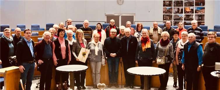 Die Gruppe besuchte unter anderem den Plenarsaal des rheinland-pfälzischen Landtags. Foto: privat