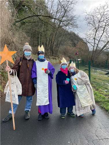Die Gruppe der Pfarrei St. Veit. bei einer kleinen Verschnaufpause.