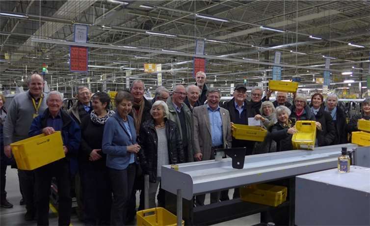 Die Gruppe des Bürgerverein Meckenheim im Briefzentrum.privat