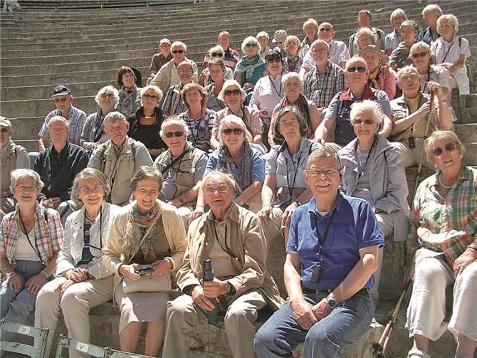 Die Gruppe des Meckenheimer Bürgervereins im Amphitheater von Orange.privat