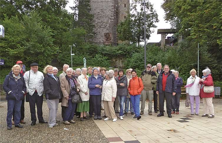 Die Gruppe hatte auf dem Durlacher Aussichtsberg einen guten Blick über die Stadt. privat