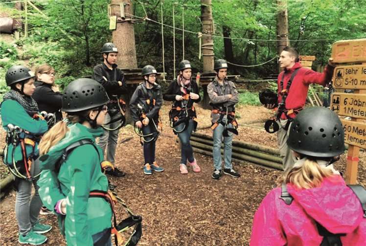 Die Gruppe hatte beim Klettern viel spaß.Privat