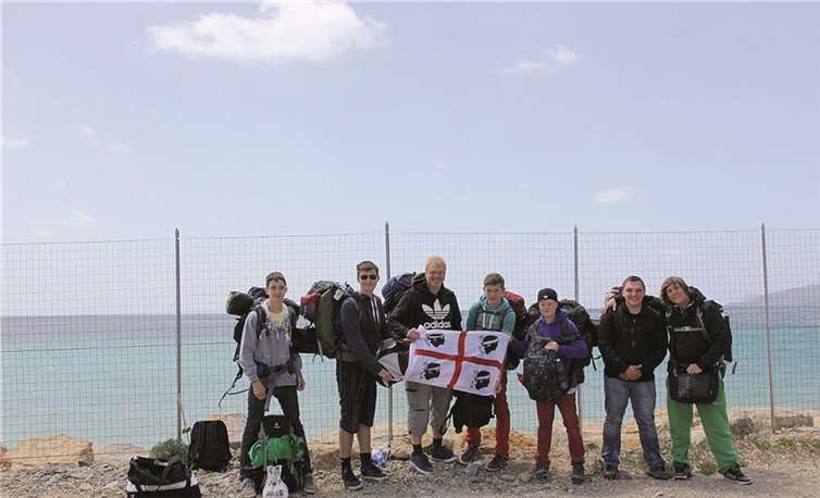 Die Gruppe kurz vor Ende der Tour in Alghero.privat