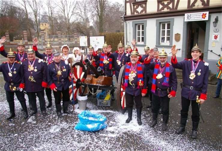 Die Gruppe nach der Schlacht.