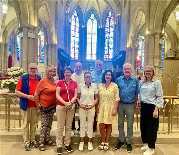 Die Gruppe war fasziniert von der Renovierung des Klosters. Foto: Bund katholischer Unternehmer