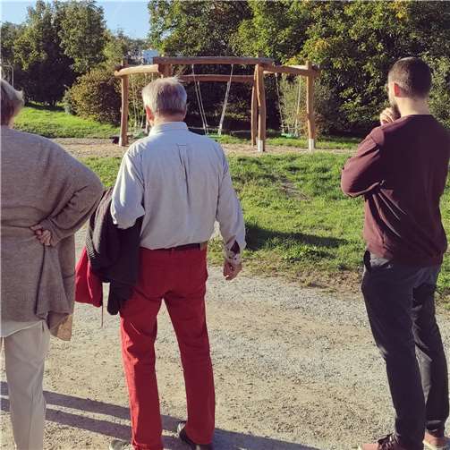 Die Gülser Grünen am Spielplatz im Neubaugebiet Südliches Güls. Foto: privat