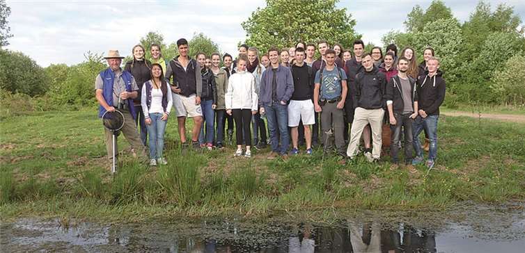 Die Gymnasiasten zeigten sich begeistert von dem Projekt. privat